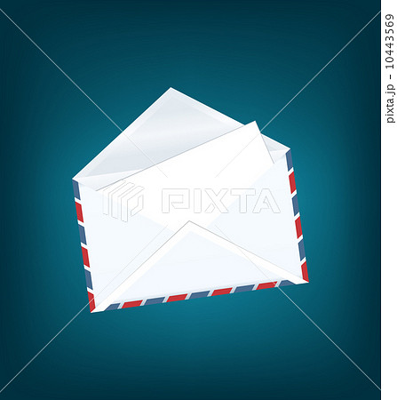 White open envelope with paper card White open envelope with paper card 10443569