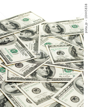 stack of one hundred dollar bills U.S. stack of one hundred dollar bills U.S. 10445838