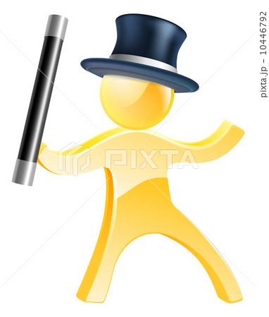 Mascot with wand and top hat 10446792