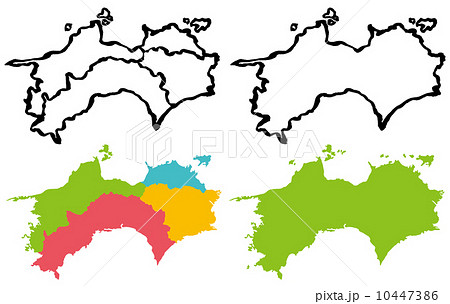 ここからダウンロード 四国 地図 イラスト 無料のイラストやかわいいテンプレート