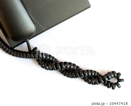 Black spiral telephone cable 10447418