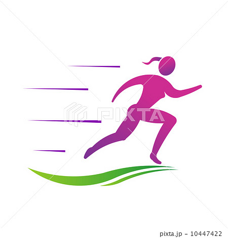 Woman running fast. Abstract concept of fast activity, courier, athletics, track and field, races,co 10447422