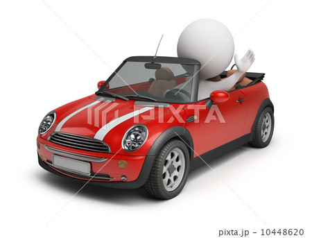 3d small people - small car 10448620