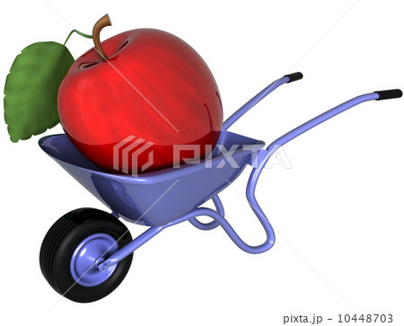 Giant apple in a wheelbarrow 10448703