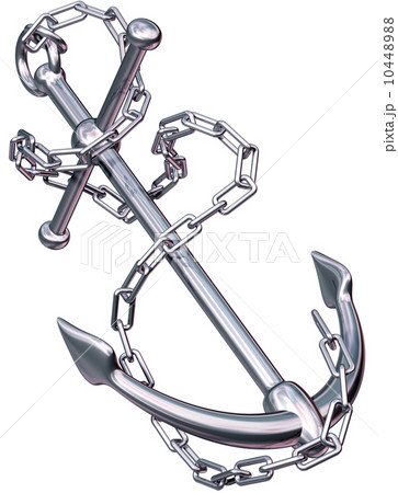 Modern anchor and chain 10448988