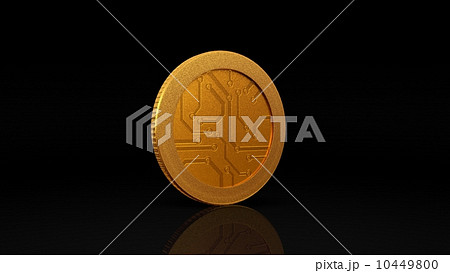 digital currency gold coin dark 45 degree 10449800