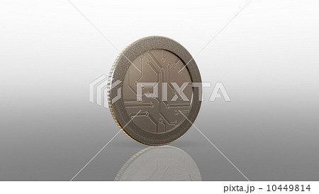 digital silver coin 45 degree 10449814