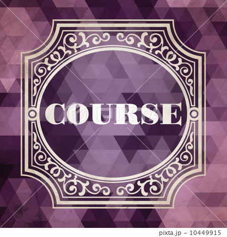 Course Concept. Purple Vintage design. 10449915
