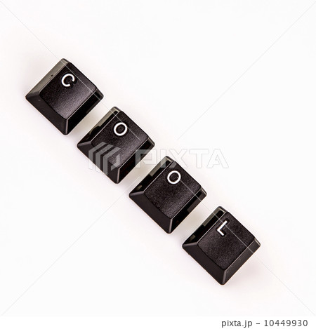 cool word written with black computer buttons over white cool word written with black computer buttons over white 10449930
