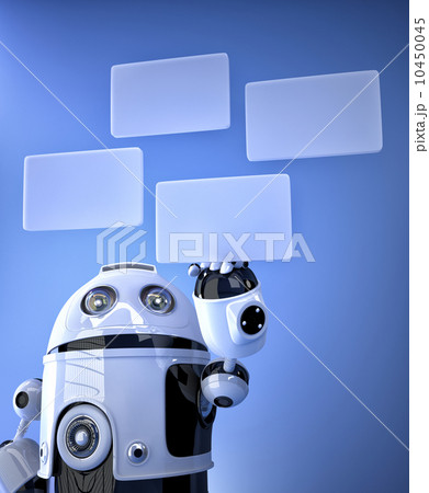 Robot pressing virtual buttons 10450045