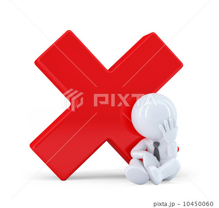 3D man with red check mark 3D man with red check mark 10450060