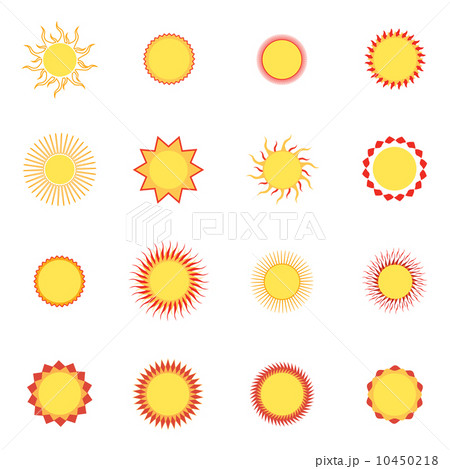 Set of Sun Icons Vector Illustration. 10450218
