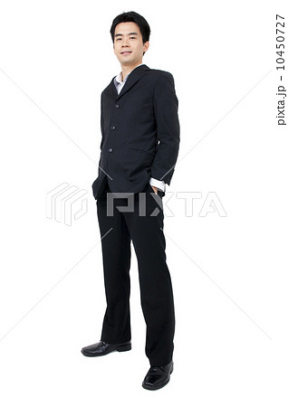 Full body of a smiling young Asian executive Full body of a smiling young Asian executive 10450727