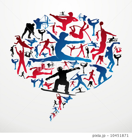Social media Sports silhouettes Social media Sports silhouettes 10451871