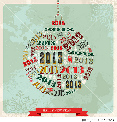 Vintage Happy New year 2013 bauble 10451923
