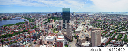 Boston skyline arial panorama 10452609
