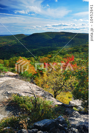 Autumn Mountain peak view panorama 10452641