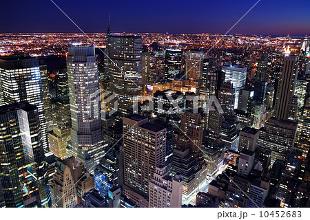 Urban city skyline aerial view 10452683