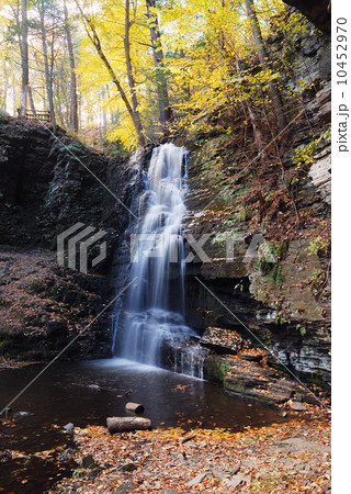 Autumn Waterfall in mountain 10452970