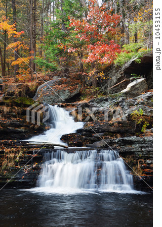 Autumn Waterfall in mountain 10453155
