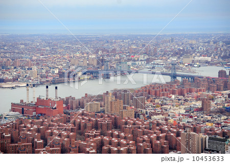Brooklyn skyline Arial view from New York City Manhattan 10453633