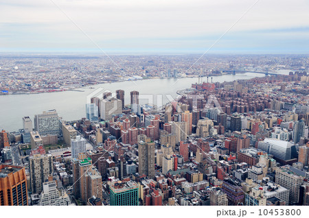 Brooklyn skyline Arial view from New York City Manhattan Brooklyn skyline Arial view from New York City Manhattan 10453800