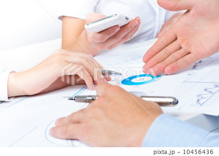 business people discuss meeting targets 10456436