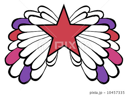 Colored winged red pop star 10457335