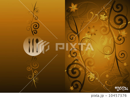 Golden floral vintage menu cover design Golden floral vintage menu cover design 10457376