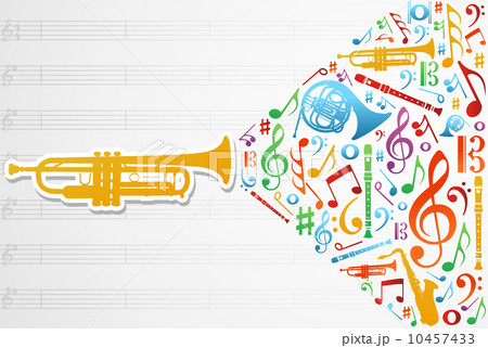 Love for music concept illustration background Love for music concept illustration background 10457433