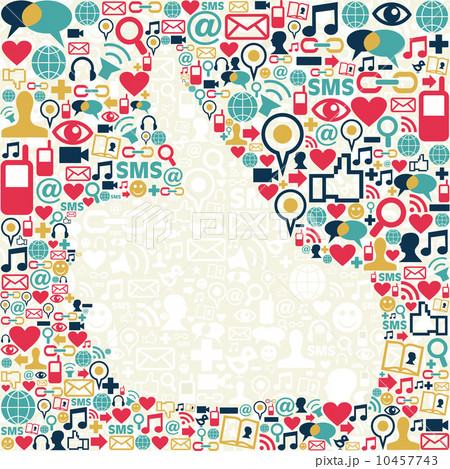 Thumb up Social media icons texture Thumb up Social media icons texture 10457743