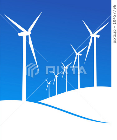 Eco windmills illustration 10457796