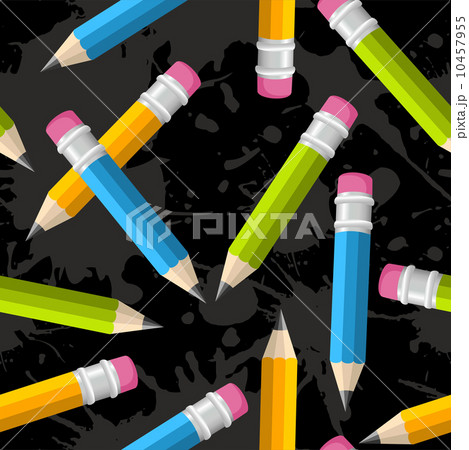 Back to school pencil grunge pattern 10457955