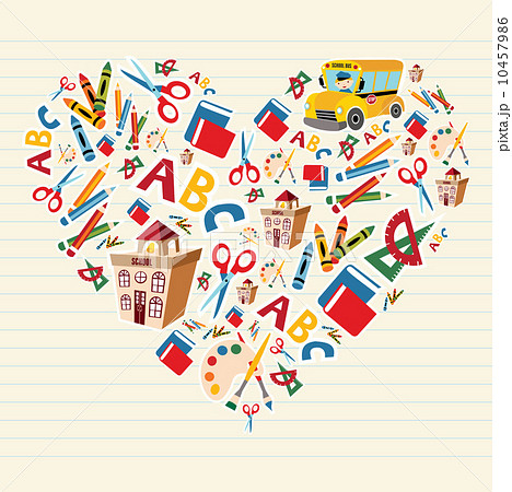Back to school love heart 10457986