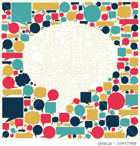 Social media talk bubble texture 10457988