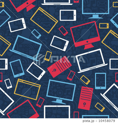 Tablet, computer and mobile icons seamless pattern 10458079