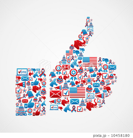 USA elections icons thumb up hand 10458180