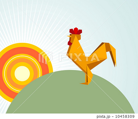 Origami rooster 10458309