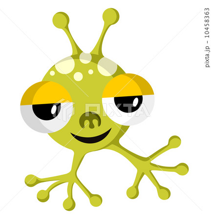 Green Space Monster On White 10458363