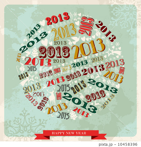 Vintage Happy New year 2013 bauble 10458396