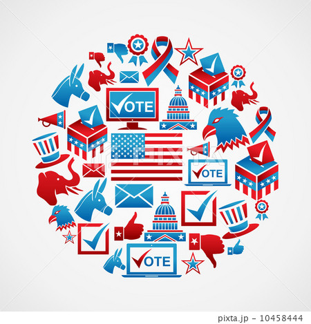 US elections icons circle 10458444