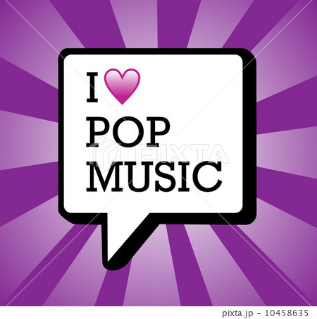 I Love Pop Music Background Illustrationのイラスト素材
