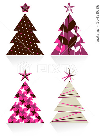 Christmas trees made with different textures design 10458686