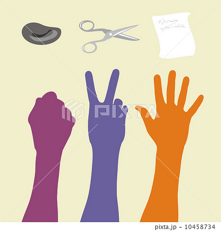 Rock paper scissors hand sign Rock paper scissors hand sign 10458734
