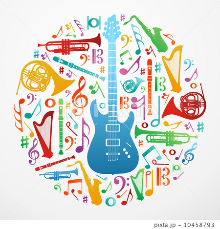 Love for music concept illustration background 10458793