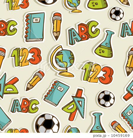 Back to School sketch icon set pattern Back to School sketch icon set pattern 10459169