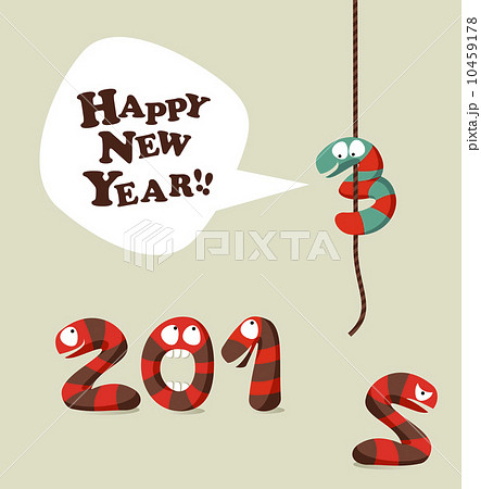 Funny snake Happy new year 2013 greeting card Funny snake Happy new year 2013 greeting card 10459178
