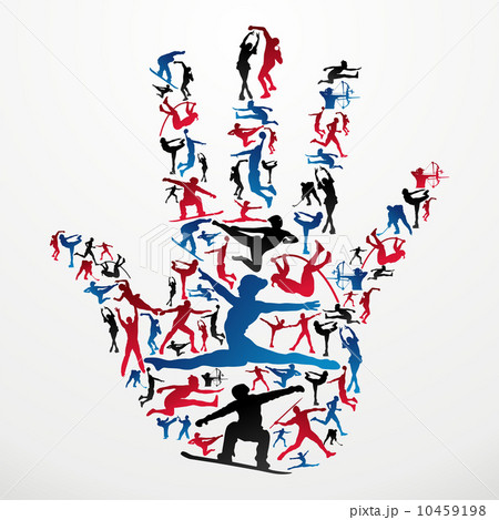 Sports silhouettes hand Sports silhouettes hand 10459198