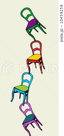 Juggling chairs in balance 10459259