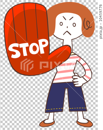 A young lady to stop - Stock Illustration [10459776] - PIXTA